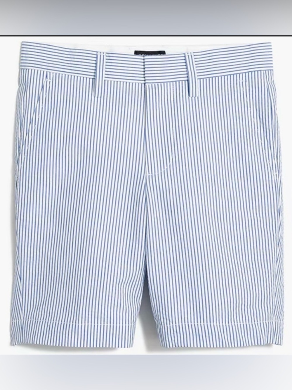 6💙 Crewcuts J Crew Boys Gramercy Seersucker Blue White Striped Cotton Shorts